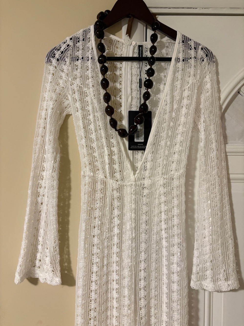 PrettyLittleThing Ivory Crochet Jumpsuit